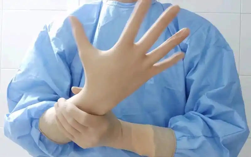 试戴 超柔软肉色马来西亚进口 乳胶手套 手术手套