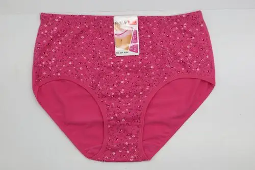 中老年 女士加肥加大 纯棉 印花 三角内裤