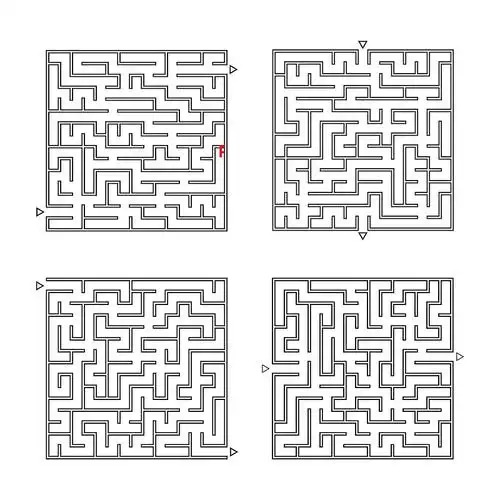 一款方块迷宫游戏适合儿童益智图片素材