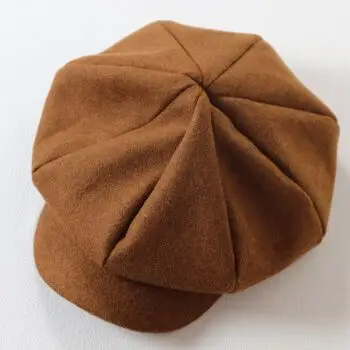 2017秋冬女季新款大板型文艺毛呢八角帽报童帽 学生画家帽 韩版 加厚