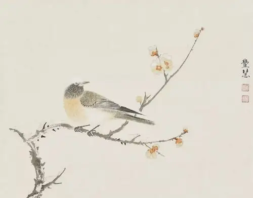 美女画家丰慧的花鸟画清新脱俗,构图精巧,笔墨精微,清丽典雅