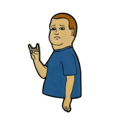 喜剧动漫周边 一家之主 bobby hill 鲍比·希尔合金滴油胸针徽章