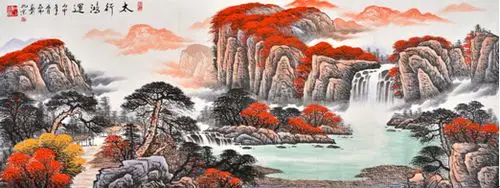 国画山水鸿运当头 鸿运风水画作品赏析 - 品艺书画