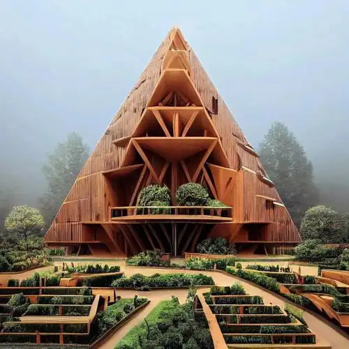 金字塔结构建筑概念