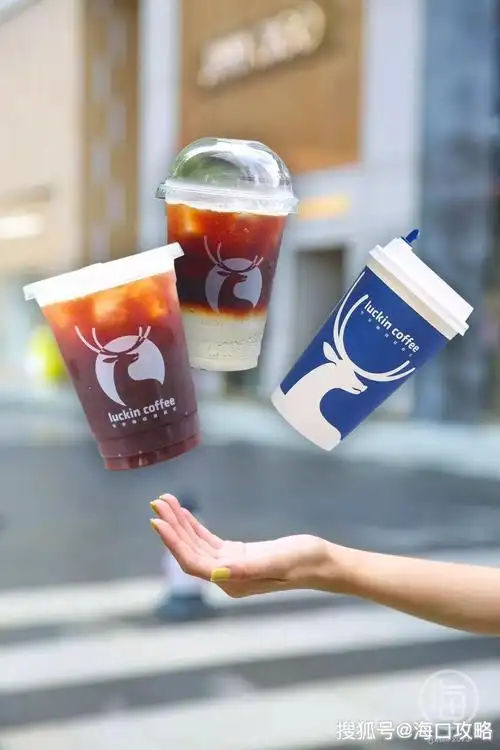 瑞幸咖啡终于来海南了连明星都pick的小蓝杯海口大街小巷都少不了这