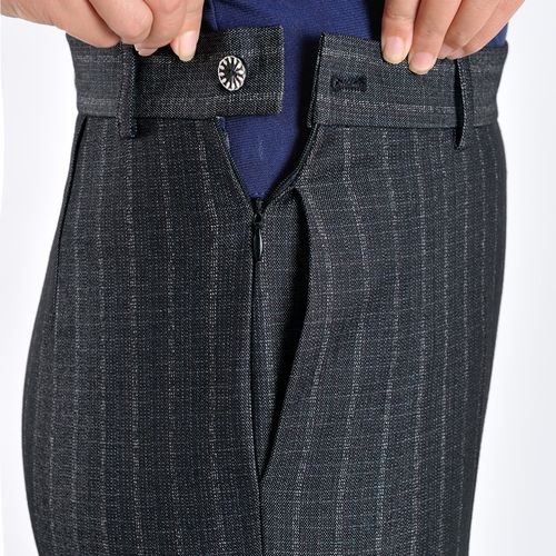 旁开口侧拉链中年女裤春秋西装长裤直筒大码女式西裤中老年妈妈裤