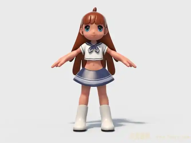 卡通小女孩模型