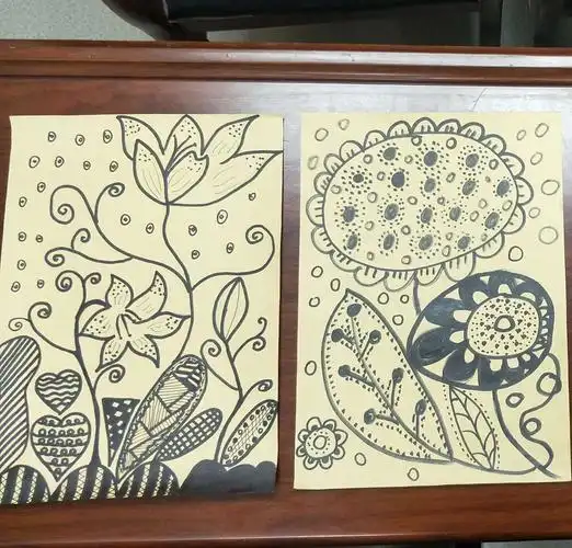 豫龙镇公立幼儿园开展教师线描画比赛活动