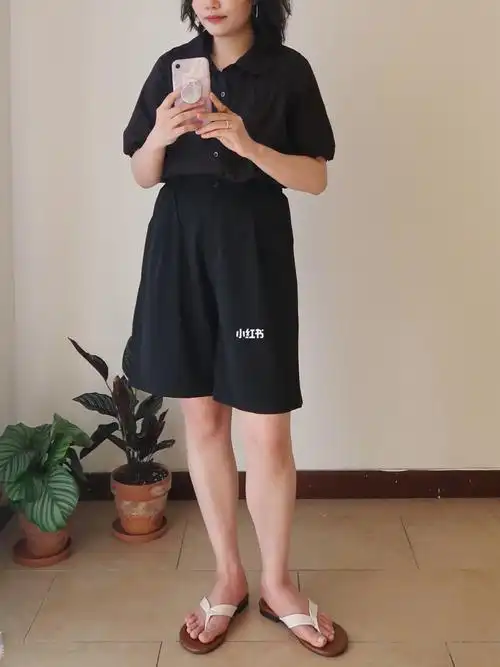 158/106斤78all black|高级感黑短裤3990搞定
