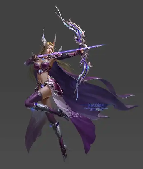 弓箭手(欧美风)含局部|插画|游戏原画|马孝岚_原创作品-站酷zcool