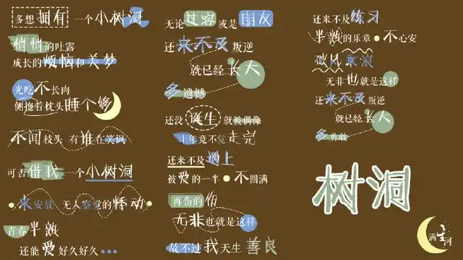 歌词排版树洞 昨天看了向往的生活 所. 来自·月满星河· - 微博