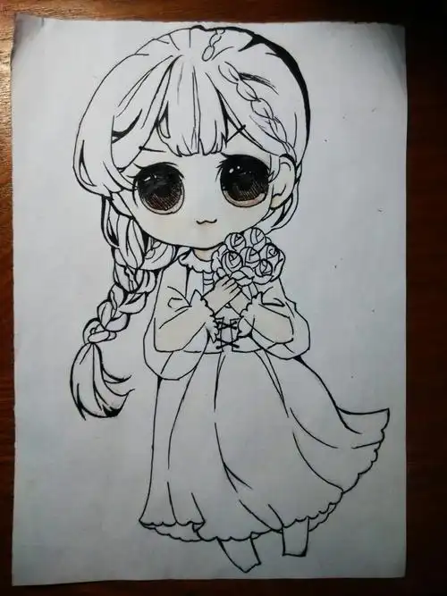 长裙q版少女 第3步