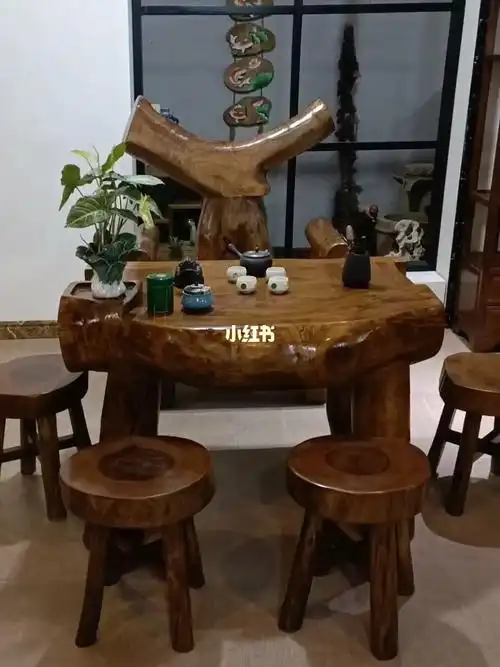 茶桌家用小茶台套装个性异形实木茶桌椅组合