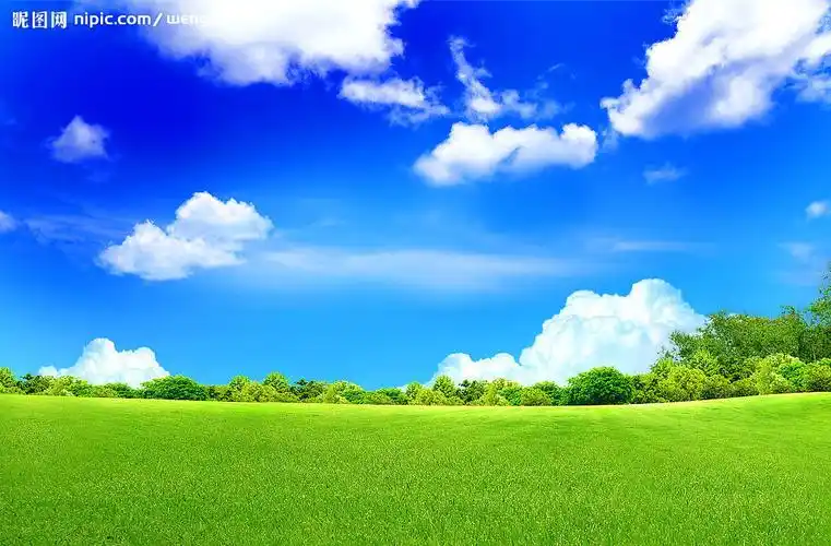 绿草地蓝天空摄影图__自然风景_自然景观_摄影图库_昵图网nipic.com