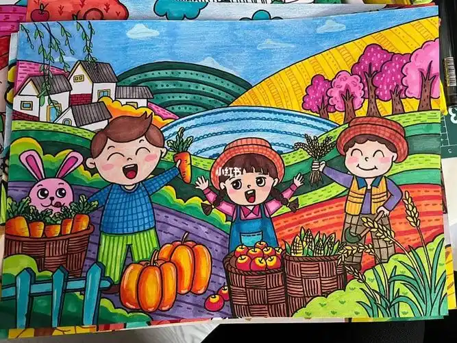丰收的季节主题画
