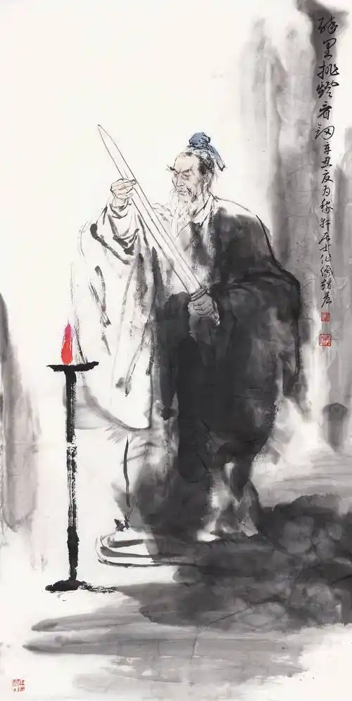 赵晨水墨人物画欣赏——中国古代诗人系列_作品