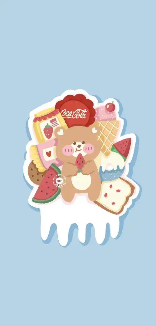 少女心可爱卡通零食手机壁纸