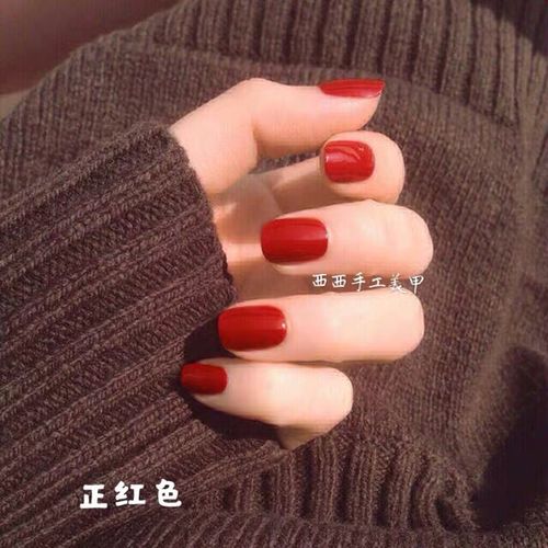 手工定制甲片假指甲成品贴片纯色短款方圆形美甲贴片防水穿戴甲贴