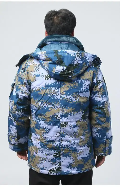 冬季海洋迷彩防寒军大衣 海陆战队男作训大-迷彩服,军迷服,作训服