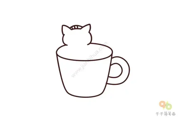 杯子简笔画步骤图教程分解