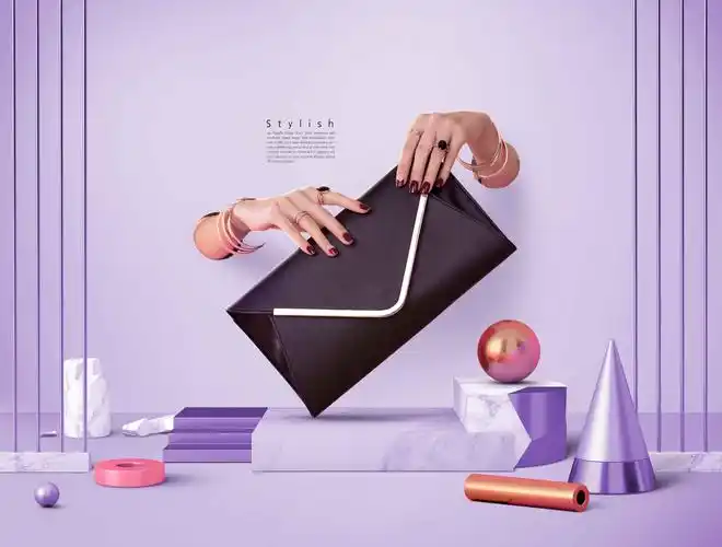 长款手拿包奢侈品广告宣传电商海报设计模板