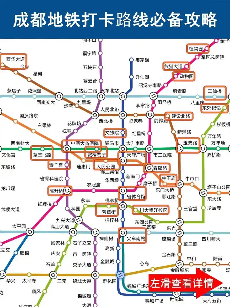 成都土著手绘最全成都旅游地铁线路图!朋友们一定要提前下载 - 抖音