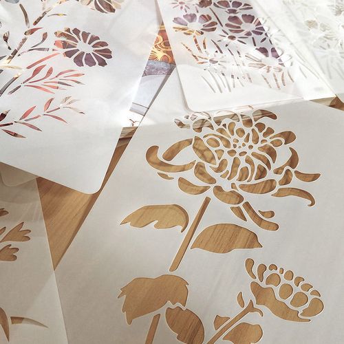 儿童绘画模板学生手抄报万能神器手账镂空花边尺手绘画画模具套装