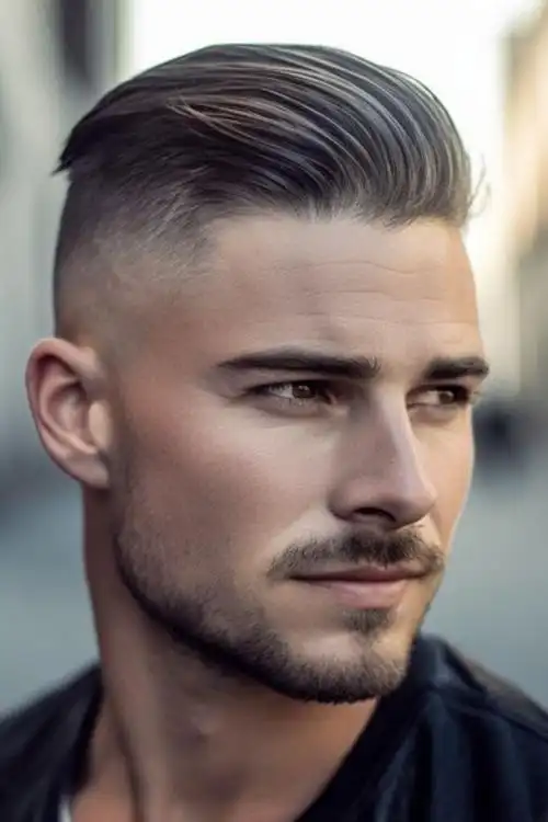 男人过了40岁,两侧铲短发型,焕发时尚新魅力