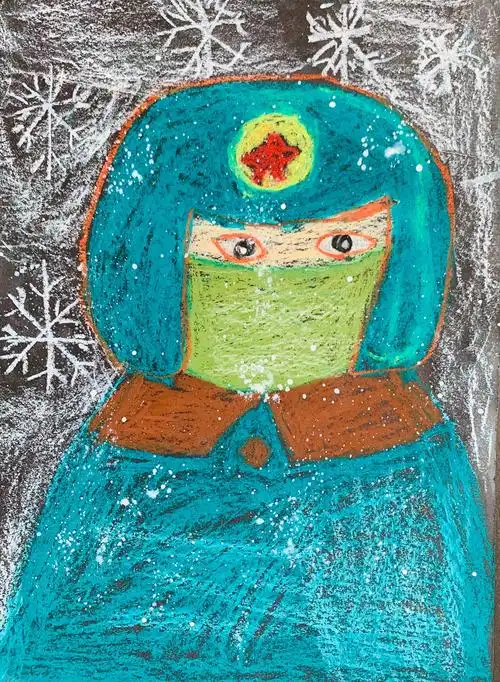 诚睦路小学一年级部艺橙儿童画社团《边疆小战士》