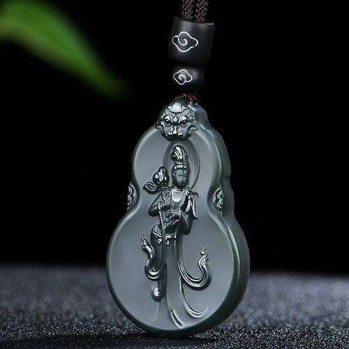 奢西欧新疆和田玉葫芦观音玉吊坠 男女士款观世音玉坠玉石玉牌 坠玉石