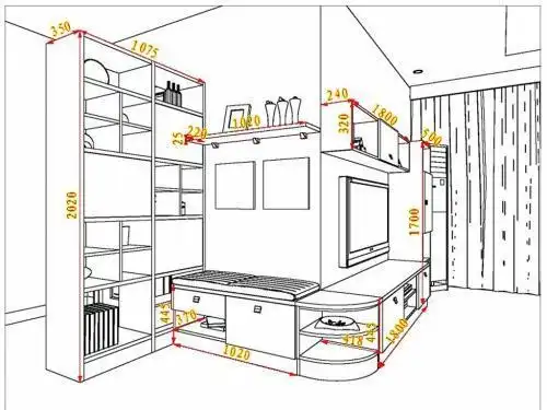 室内的简笔画平面图