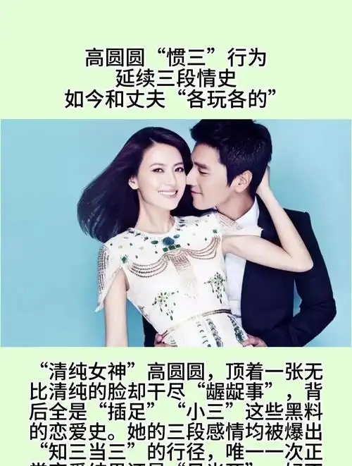 高圆圆惯三行为延续三段情史如今和丈夫各玩各的