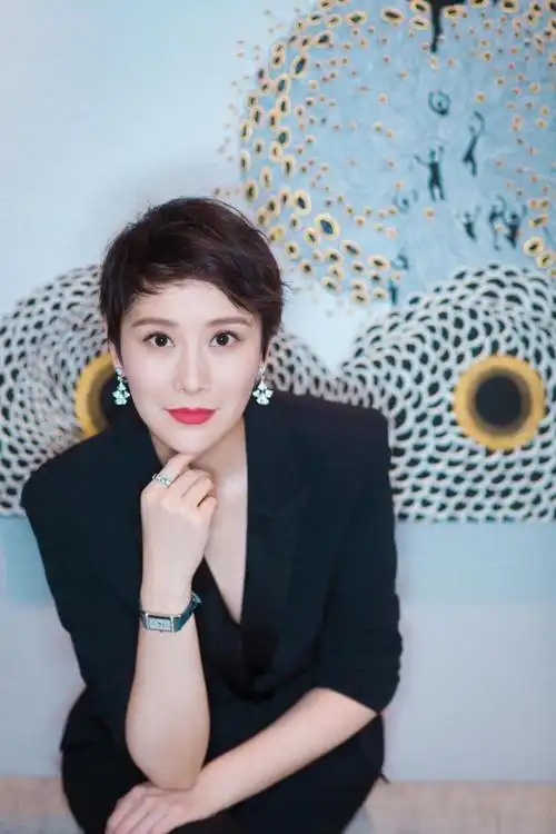 "国民媳妇"海清丢掉锅盖头,中分半长发很职场,网友称她太美了