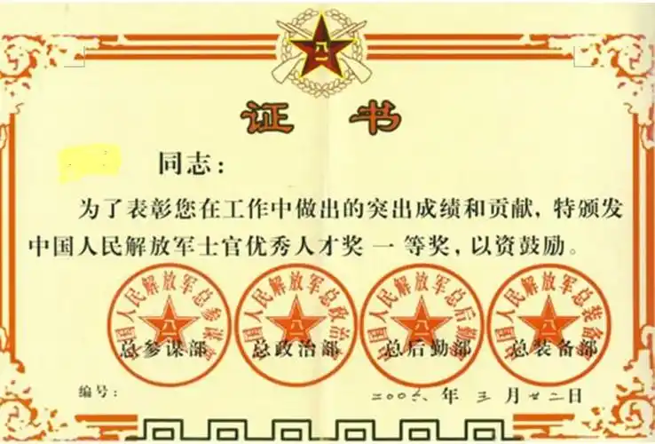 中国人民解放军士官人才优秀奖