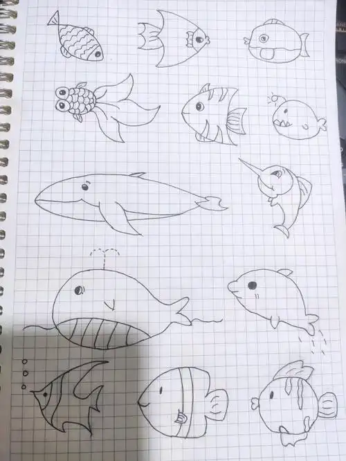 简笔画鱼
