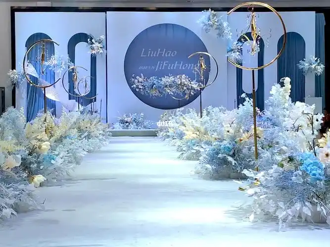 格兰婚礼  #婚礼现场  #蓝色婚礼  #小预算婚礼  #婚礼布置  #协信