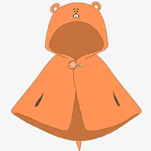 手绘黄色斗篷素材免费下载_觅元素