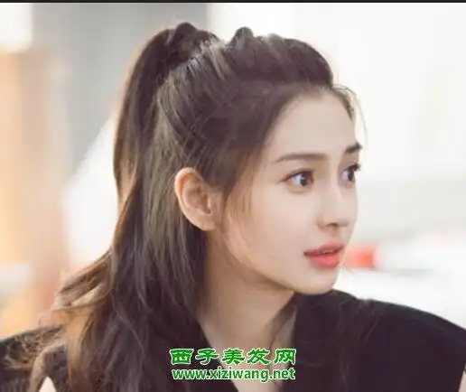 杨颖的半扎马尾怎么扎 女生漂亮半扎马尾发型扎法教程