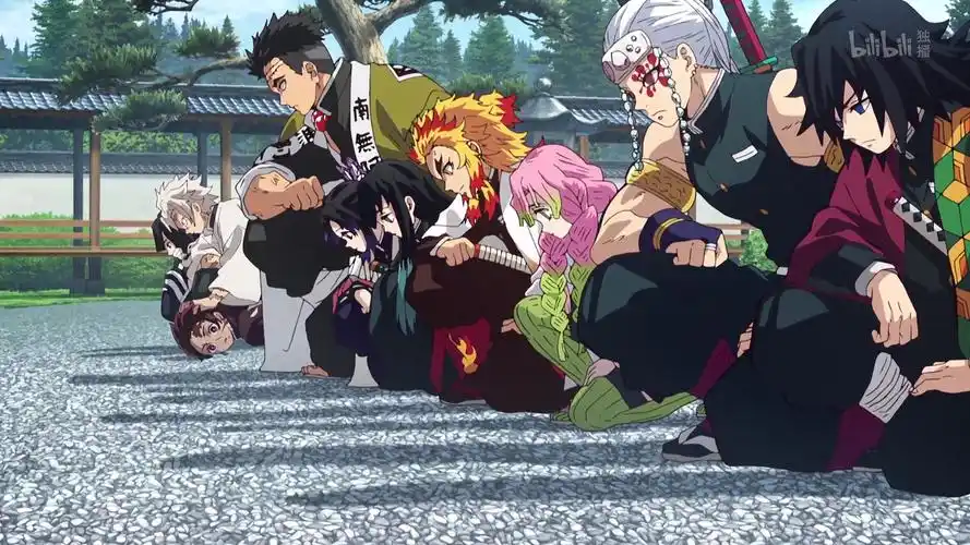 鬼灭之刃22集全体柱给主公行跪礼不敢怠慢