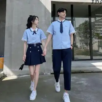 述超18岁男生初中生高中生学生夏天穿的夏季学院风班服高中生英论jk裙