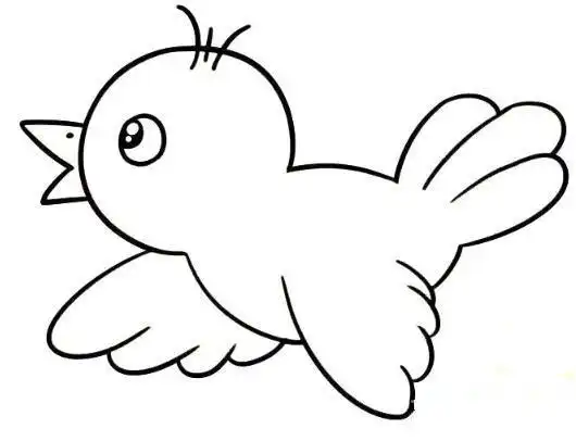 飞翔的小鸟怎么画_简笔画 - 搜图案网