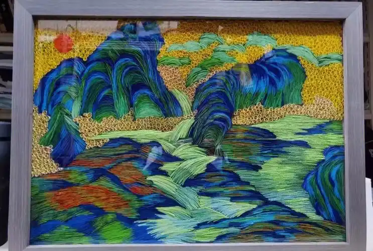 衍纸大青绿山水