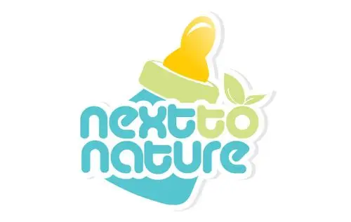 绿色奶瓶有机婴儿食物logo商标ai矢量素材