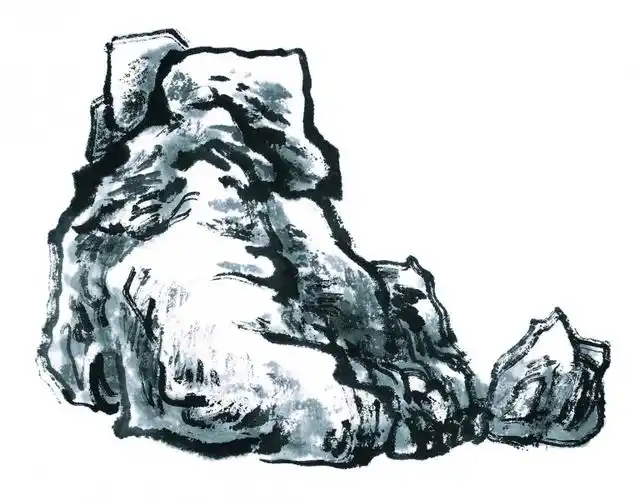 国画山石图片 - 第17张