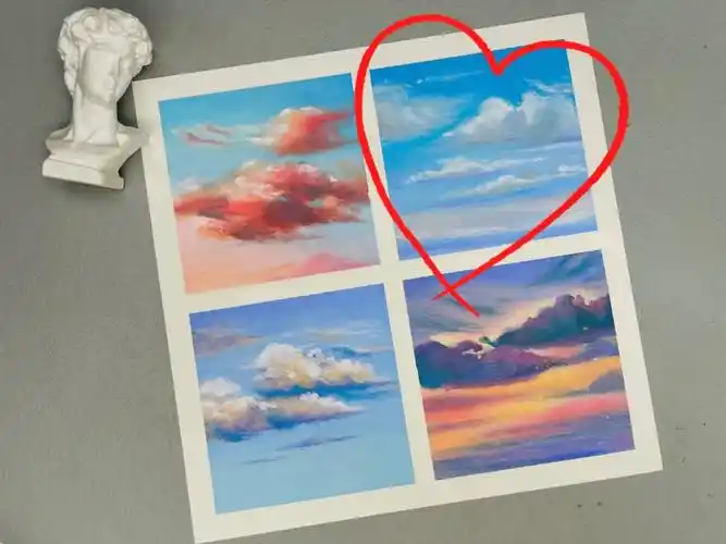 油画棒彩云朵朵2