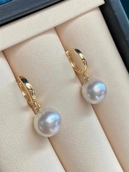 极简澳白珍珠耳环气质十足仙气不俗