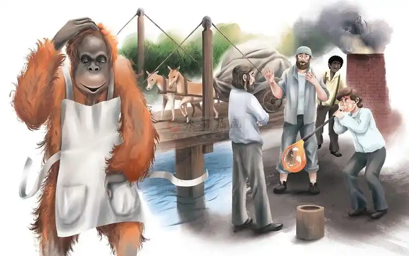 快乐读书吧中小学必读名著彩插绘本神秘岛插画