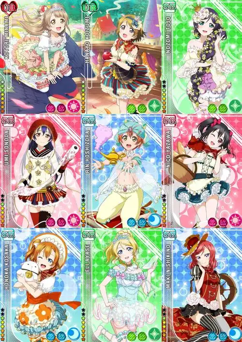 lovelive童话觉醒全员九宫格