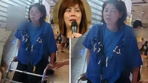 网友汪小姐在荃湾南丰中心见到梁艺龄,当时她用助行架走路