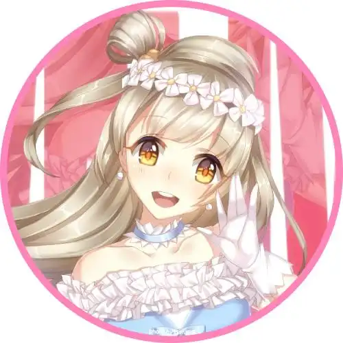 戴花环的金发小公主头像